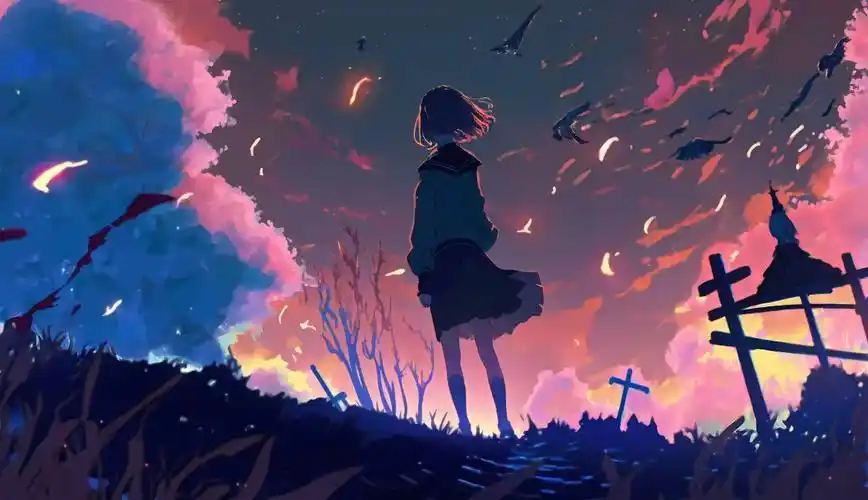 对魔忍动漫 暗夜忍者动作动画横版视觉海报